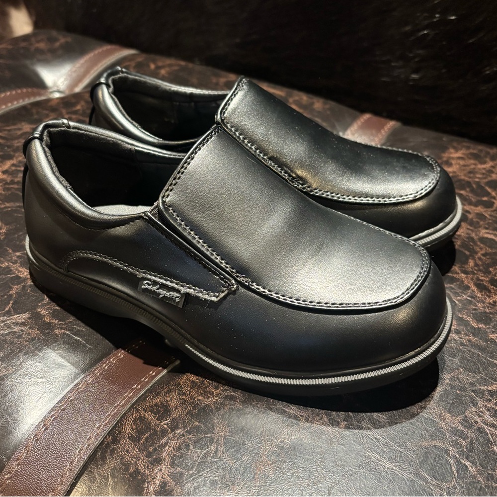 Boys Sedagatti Black Slip-On Loafers Dress Shoes Size 13. NEW